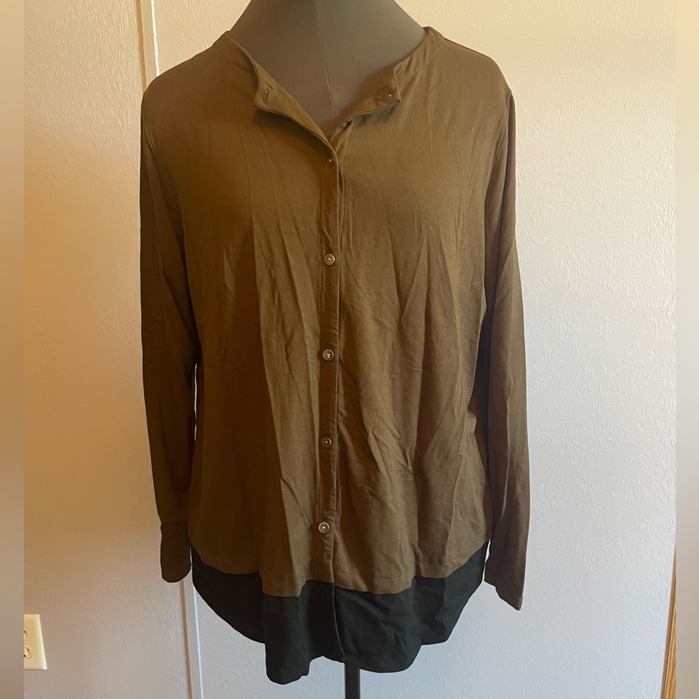 Brown with Black Bottom Cardigan